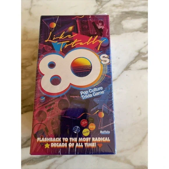 Buffalo Games Trivia Game Multicolor Like Totally 80s Pop Culture Retro Sealed - Picture 2 of 5